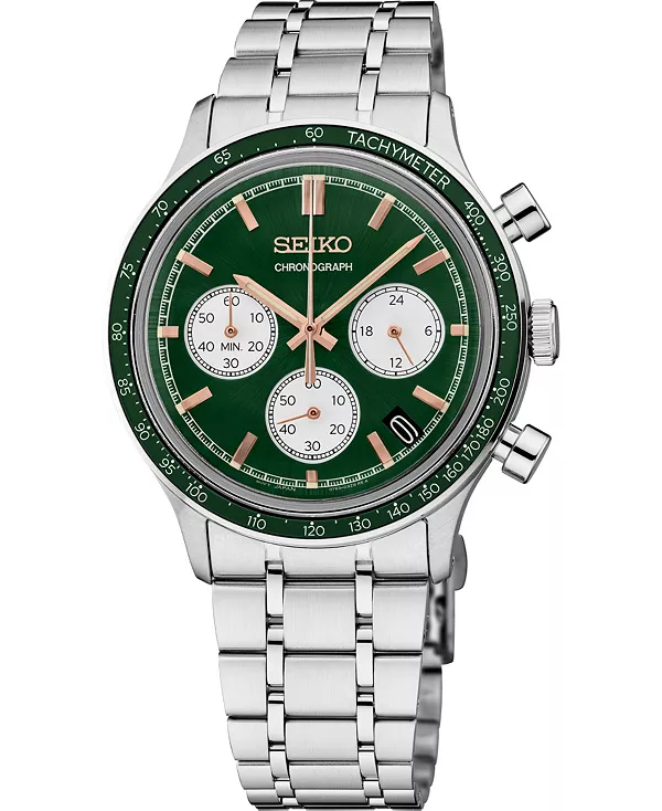 Мужские часы Essentials с серебряным браслетом из нержавеющей стали, 38,7 мм Seiko, green
Мужские часы Essentials с серебряным браслетом из нержавеющей стали, 38,7 мм Seiko, green