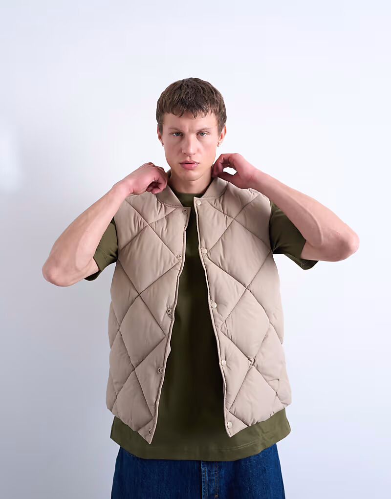 Жилет Diamond Quilt в камне Topman, серо-бежевый
Жилет Diamond Quilt в камне Topman, серо-бежевый