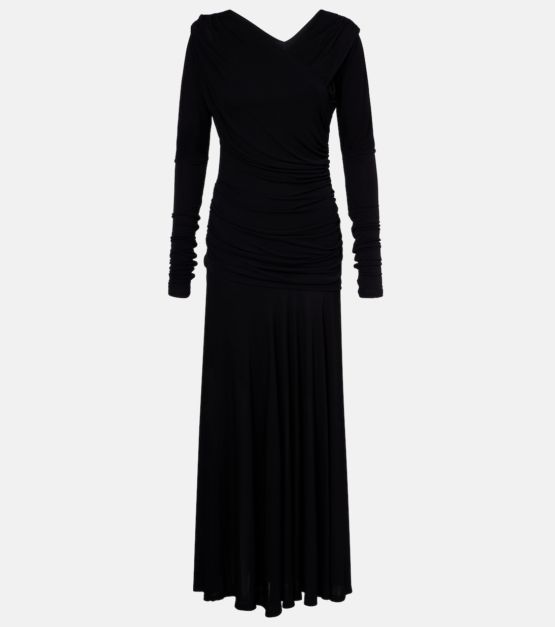 Платье макси с рюшами Ganni, черный
Платье макси с рюшами Ganni, черный