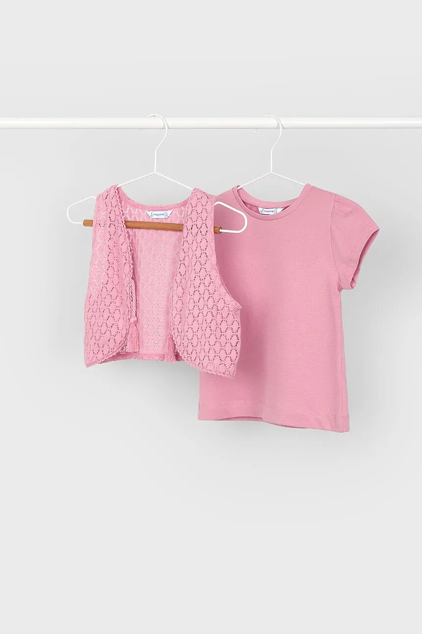 Футболка из хлопка для детей Mayoral, розовый
Футболка из хлопка для детей Mayoral, розовый