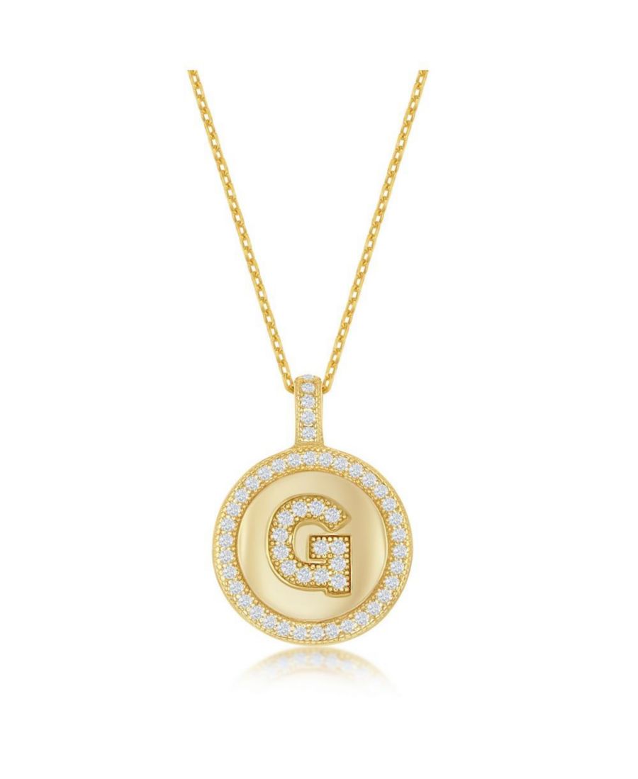 Колье из стерлингового серебра с золотым покрытием и микропаве из циркония в форме круга с инициалами Simona, Gold g
Колье из стерлингового серебра с золотым покрытием и микропаве из циркония в форме круга с инициалами Simona, Gold g