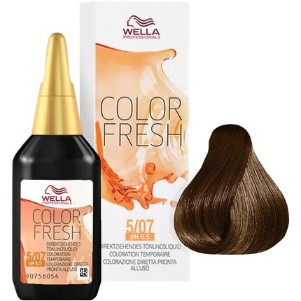 Полуперманентная краска для волос Color Fresh № 5/07 Светло-коричневый, 75 мл, Wella
Полуперманентная краска для волос Color Fresh № 5/07 Светло-коричневый, 75 мл, Wella