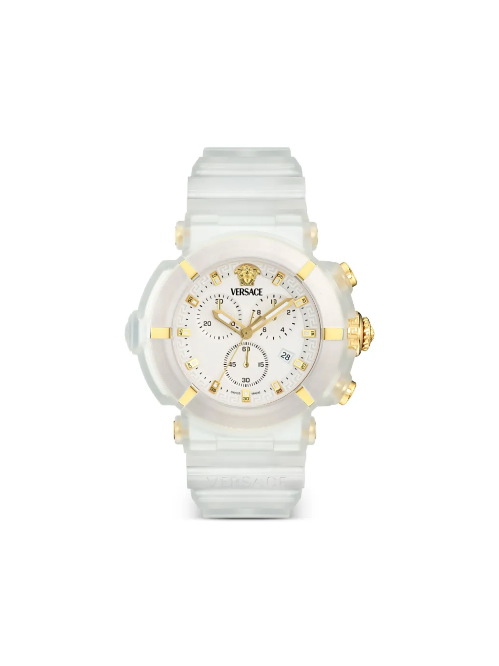 Наручные часы V-Real Active Chrono 45 мм Versace, белый
Наручные часы V-Real Active Chrono 45 мм Versace, белый