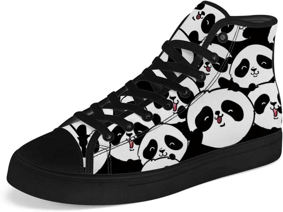 Кеды на высокой подошве Chebing Panda из канвы для мужчин и женщин с рисунком мультяшной панды, шнуровкой, повседневные обувь, подарки для мужчин и женщин, черный
Кеды на высокой подошве Chebing Panda из канвы для мужчин и женщин с рисунком мультяшной панды, шнуровкой, повседневные обувь, подарки для мужчин и женщин, черный