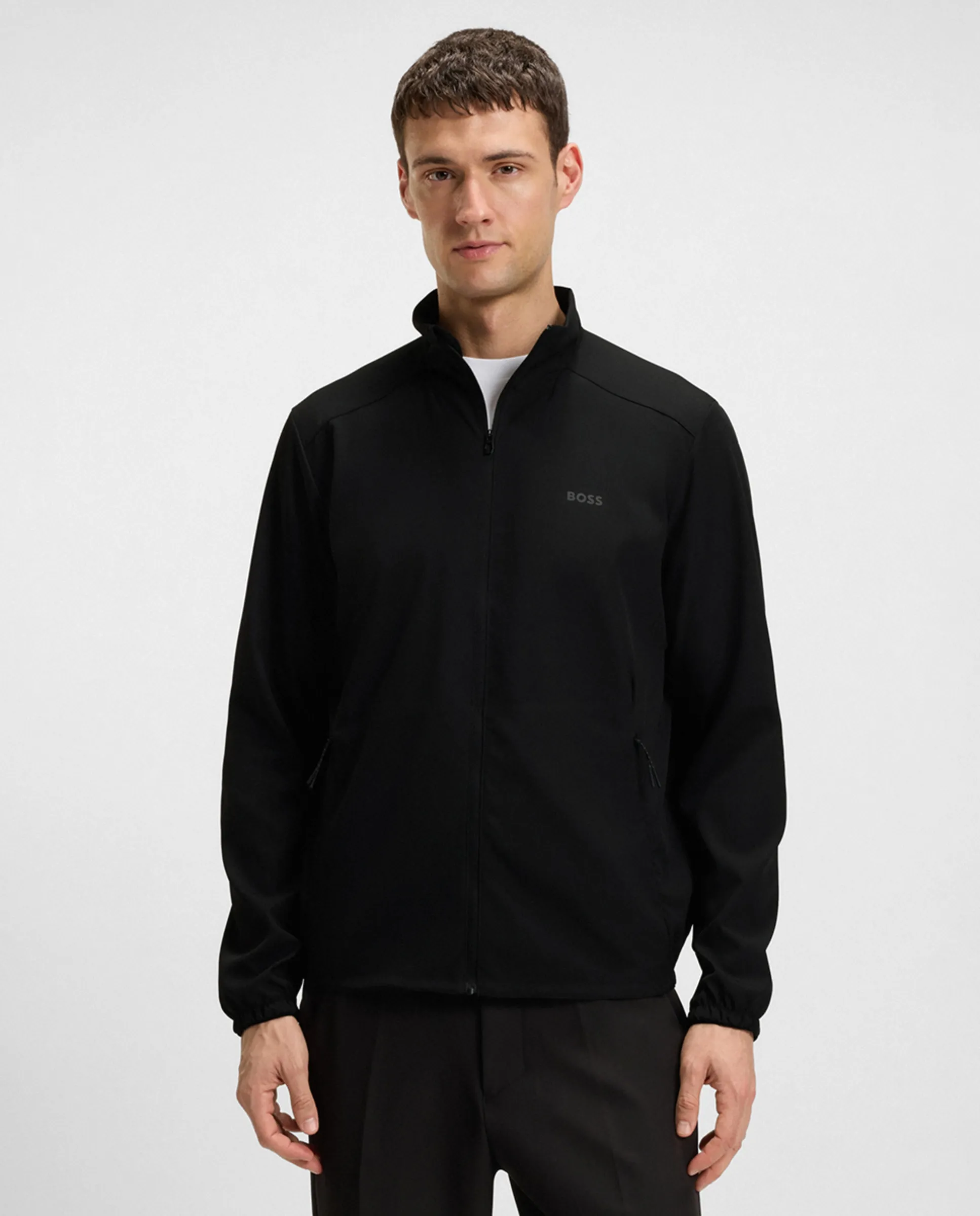 Толстовка на молнии из хлопка для дома больших размеров Boss, черный
Толстовка на молнии из хлопка для дома больших размеров Boss, черный