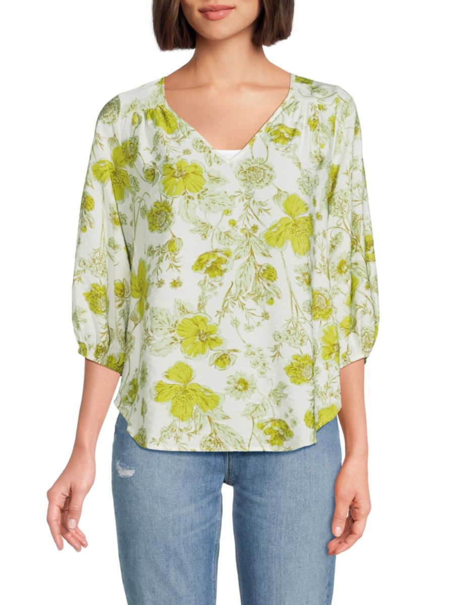 Цветочный топ Renee C., цвет Sage 
Цветочный топ Renee C., цвет Sage