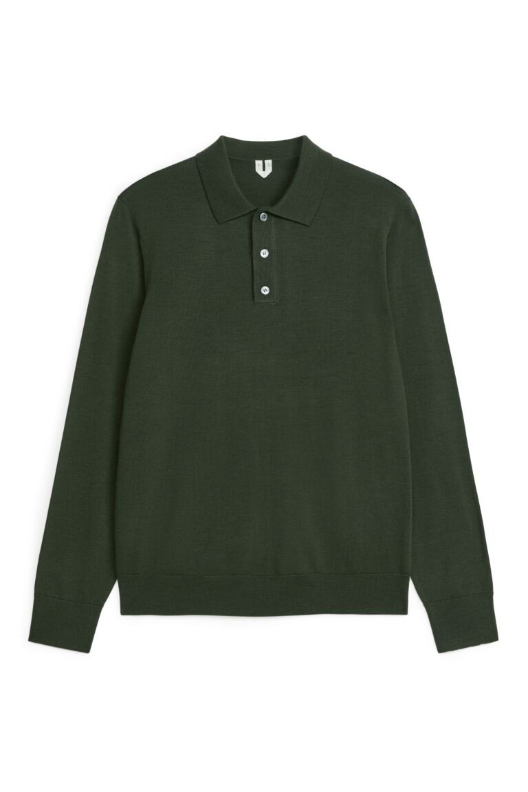 Поло из мериносовой шерсти Arket, зеленый
Поло из мериносовой шерсти Arket, зеленый