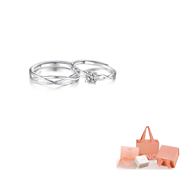 FANCI Пара унисекс колец из серебра S925 с драгоценными камнями
FANCI Пара унисекс колец из серебра S925 с драгоценными камнями