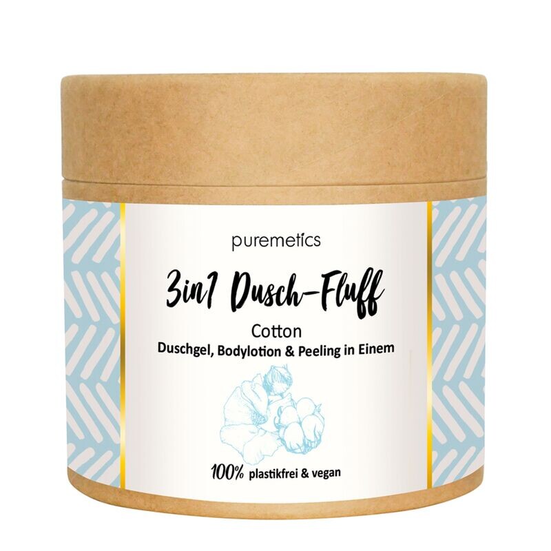 3в1 пух для душа из хлопка с сахарным пилингом puremetics, 250 g
3в1 пух для душа из хлопка с сахарным пилингом puremetics, 250 g