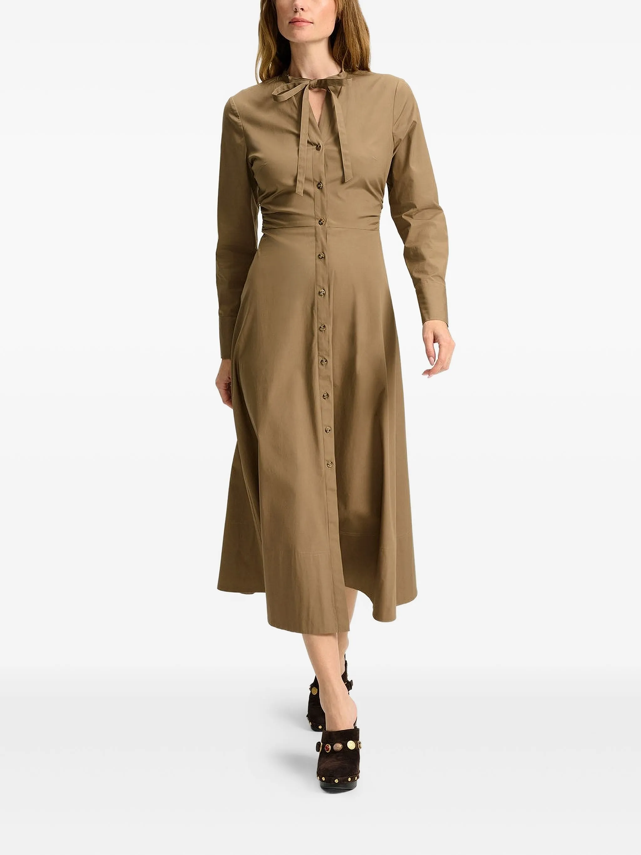 Миди-платье Honora на пуговицах Veronica Beard, коричневый
Миди-платье Honora на пуговицах Veronica Beard, коричневый