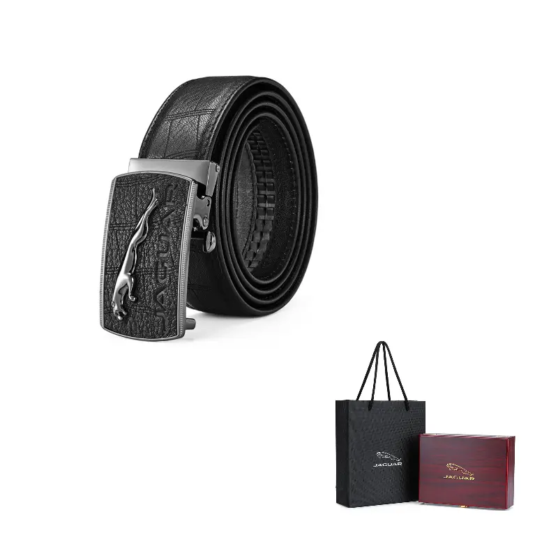 JAGUAR Стильный кожаный ремень для брюк с автоматической пряжкой, Black
JAGUAR Стильный кожаный ремень для брюк с автоматической пряжкой, Black