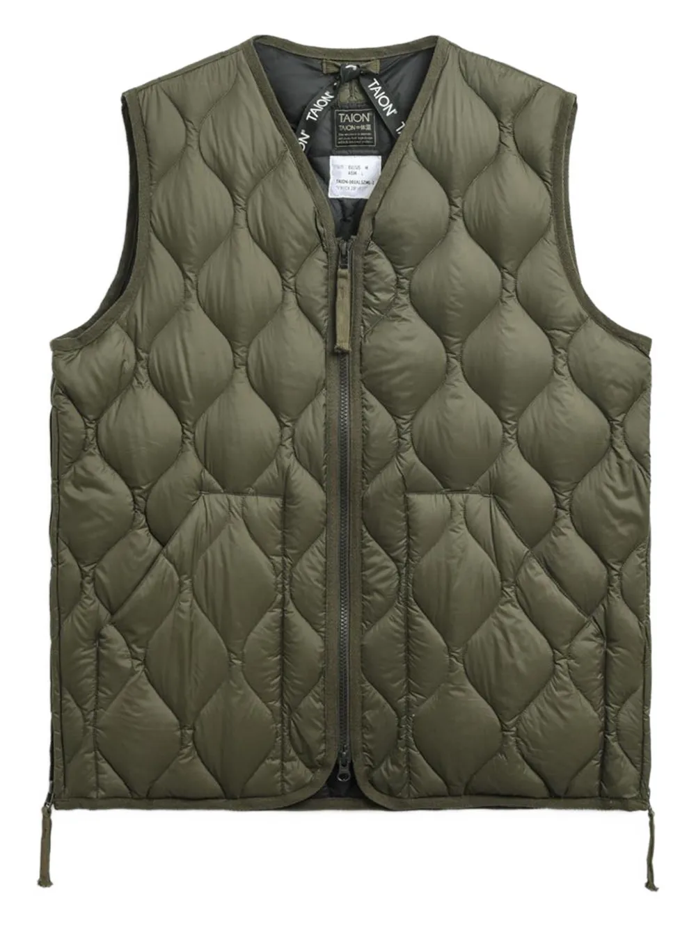 Дутый жилет с V-образным вырезом Taion, зеленый
Дутый жилет с V-образным вырезом Taion, зеленый