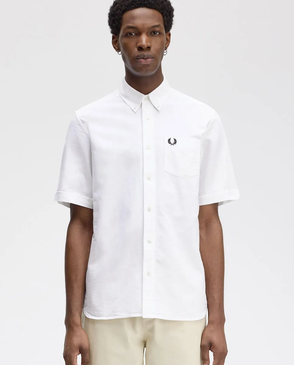 Мужская оксфордская рубашка с коротким рукавом и карманом Fred Perry, белый
Мужская оксфордская рубашка с коротким рукавом и карманом Fred Perry, белый