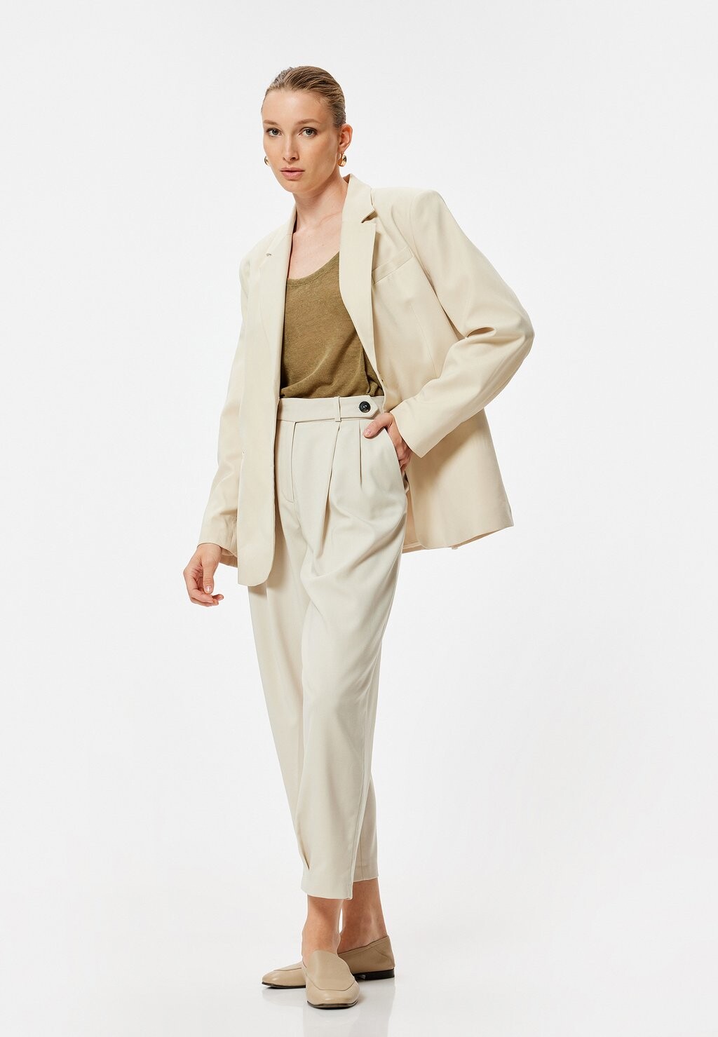 Брюки CIGARETTE Koton, бежевый
Брюки CIGARETTE Koton, бежевый