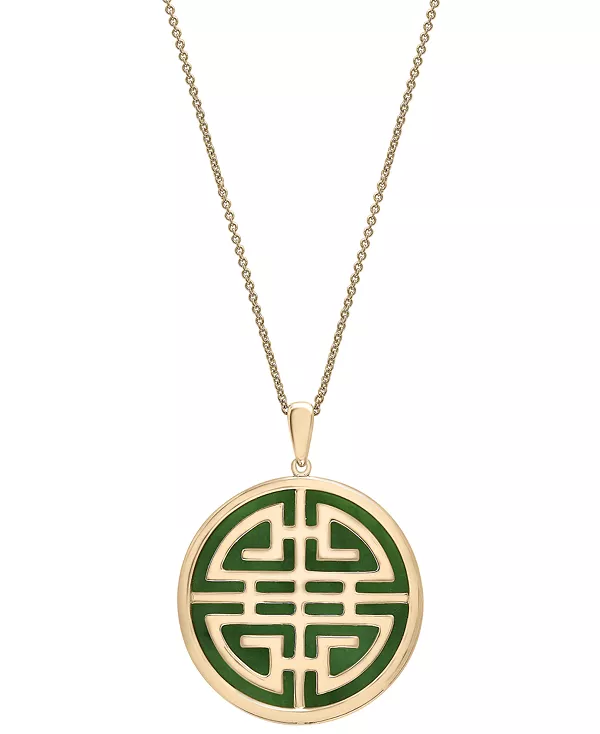 Кулон с инкрустацией из окрашенного нефрита в виде двойного счастья, стерлинговое серебро 14 карат, позолота, длина 18 дюймов + удлинитель 2 дюйма Macy'S, jade
Кулон с инкрустацией из окрашенного нефрита в виде двойного счастья, стерлинговое серебро 14 карат, позолота, длина 18 дюймов + удлинитель 2 дюйма Macy'S, jade