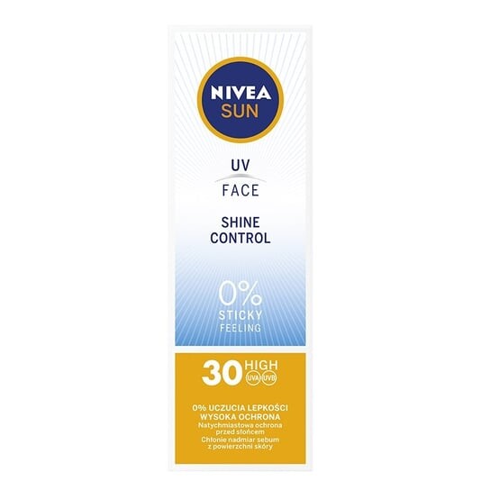 Матирующий крем для лица с высокой защитой SPF30 50мл Nivea, Sun UV Face Shine Control
Матирующий крем для лица с высокой защитой SPF30 50мл Nivea, Sun UV Face Shine Control