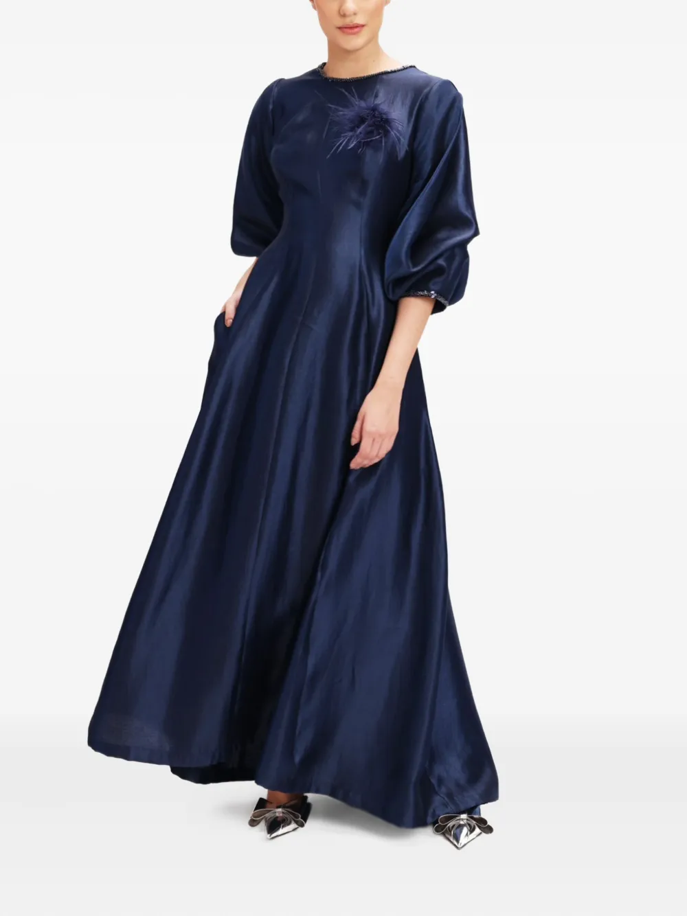 Платье Rula с украшениями и рукавами-пуф Baruni, синий
Платье Rula с украшениями и рукавами-пуф Baruni, синий