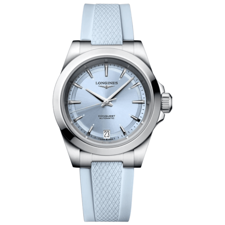 Женские часы Longines Conquest Automatic 34 мм с синим циферблатом и каучуковым ремешком L3.430.4.92.9
Женские часы Longines Conquest Automatic 34 мм с синим циферблатом и каучуковым ремешком L3.430.4.92.9