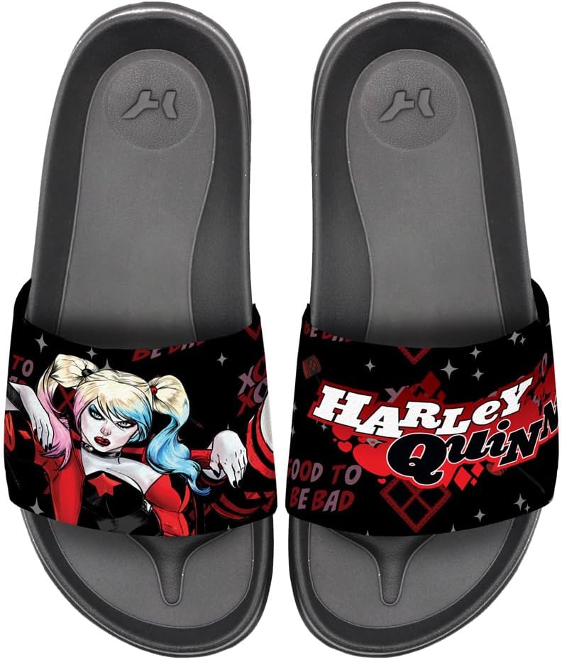 Сандалии Popfunk Batman Harley Quinn унисекс для взрослых, регулируемые, официально лицензированы Hypd Slydr Switch, черный
Сандалии Popfunk Batman Harley Quinn унисекс для взрослых, регулируемые, официально лицензированы Hypd Slydr Switch, черный