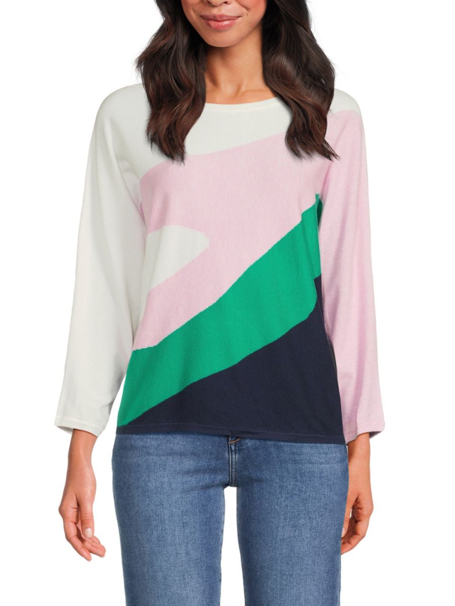 Топ с рукавами летучая мышь с цветными блоками T Tahari, белый мульти
Топ с рукавами летучая мышь с цветными блоками T Tahari, белый мульти