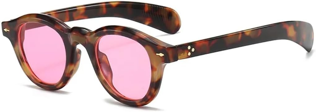 Солнцезащитные очки для мужчин и женщин - защита от УФ-излучения UV400 - маленькая круглая оправа с заклепками в стиле панк для занятий спортом на открытом воздухе и вождения DSVIGF, Leopard Pink
Солнцезащитные очки для мужчин и женщин - защита от УФ-излучения UV400 - маленькая круглая оправа с заклепками в стиле панк для занятий спортом на открытом воздухе и вождения DSVIGF, Leopard Pink