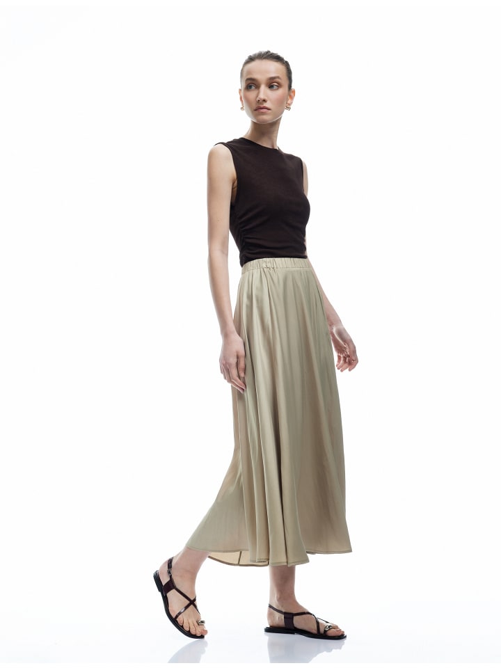 Юбка до колена KOTON, хаки
Юбка до колена KOTON, хаки