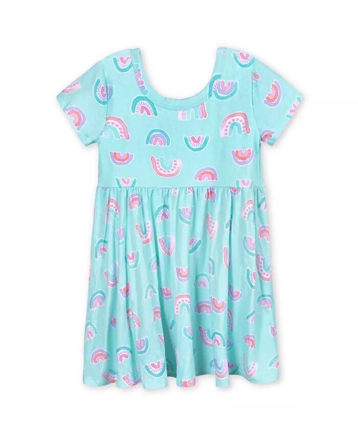 Платье с короткими рукавами и завитками для маленьких девочек Rainbow Sky Gerber, синий
Платье с короткими рукавами и завитками для маленьких девочек Rainbow Sky Gerber, синий