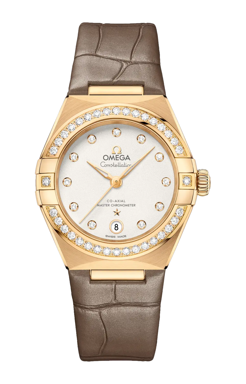 Часы Omega Constellation co‑axial master chronometer с желтым золотом и бриллиантами 29 мм
Часы Omega Constellation co‑axial master chronometer с желтым золотом и бриллиантами 29 мм