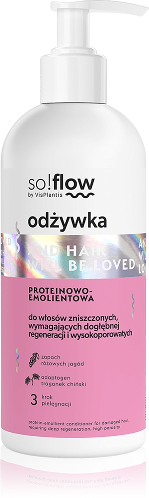 Кондиционер с протеином и смягчающим эффектом для поврежденных волос So!Flow, 300 мл
Кондиционер с протеином и смягчающим эффектом для поврежденных волос So!Flow, 300 мл