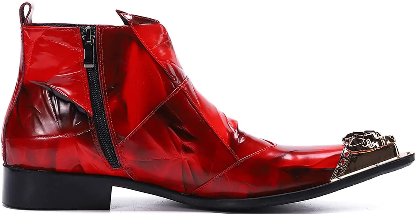 Ботинки Chelsea Santimon Mens, повседневные, для вечеринок, диско, вестерн, с металлическим носком, из натуральной кожи, с молнией, ботинки до щиколотки, для певцов, балов, свадеб, выпускных, ковбойские ботинки, красный
Ботинки Chelsea Santimon Mens, повседневные, для вечеринок, диско, вестерн, с металлическим носком, из натуральной кожи, с молнией, ботинки до щиколотки, для певцов, балов, свадеб, выпускных, ковбойские ботинки, красный