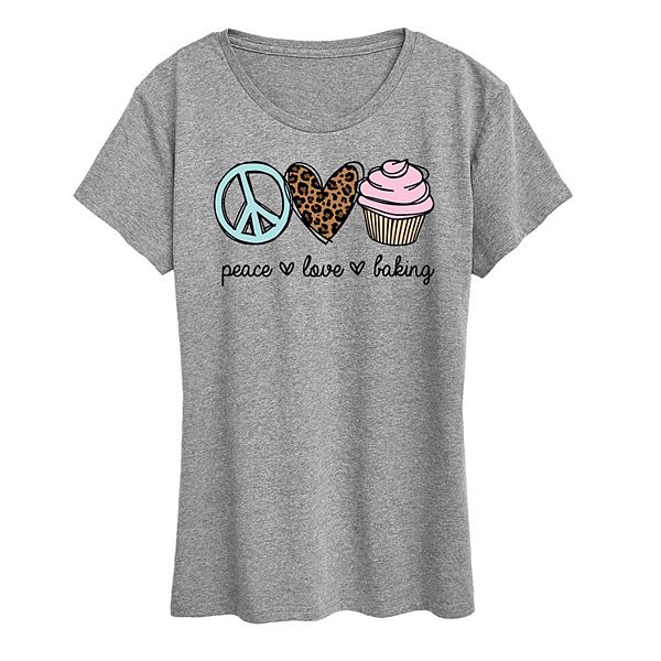 Футболка с принтом Women's peace love baking Licensed Character, Heather Gray
Футболка с принтом Women's peace love baking Licensed Character, Heather Gray