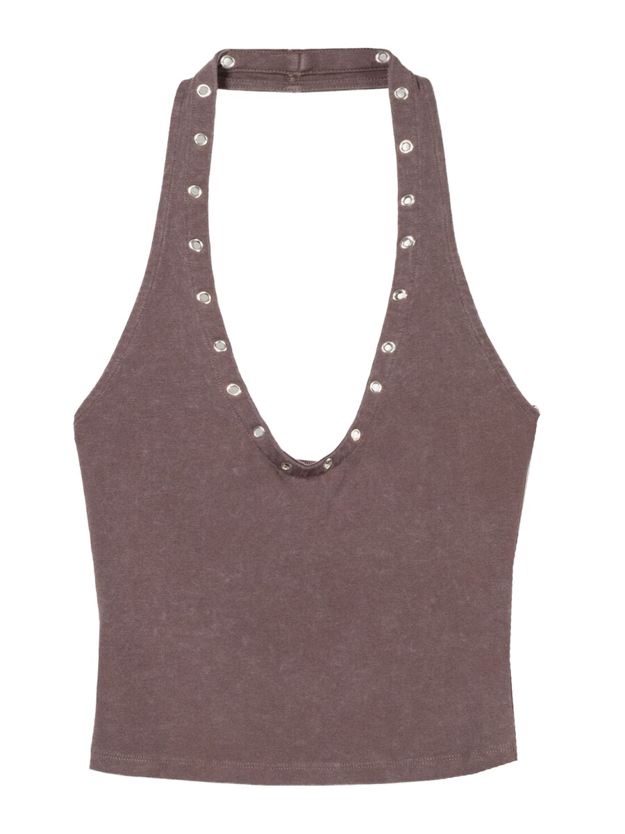 Топ Bershka, коричневый
Топ Bershka, коричневый