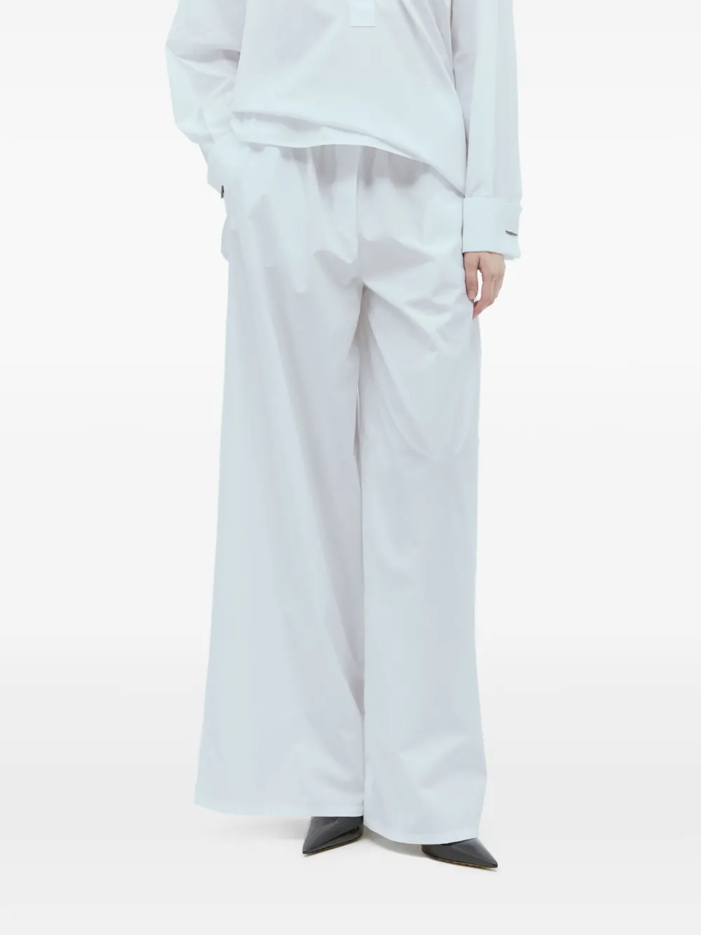 Брюки свободного кроя с вышитым логотипом MAX MARA, белый
Брюки свободного кроя с вышитым логотипом MAX MARA, белый