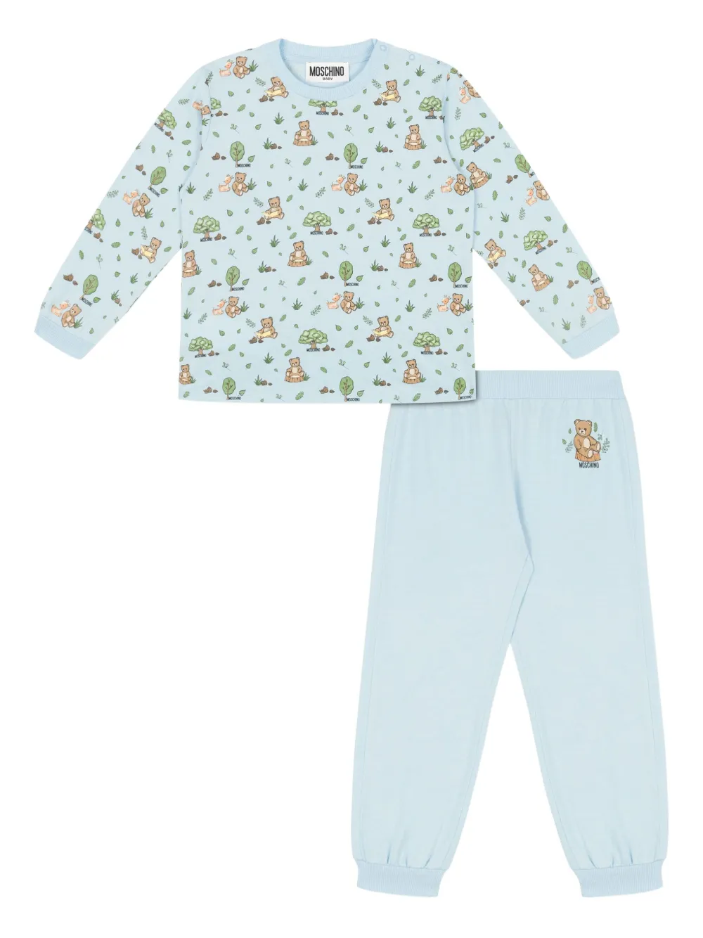 Хлопковый спортивный костюм Moschino Kids, синий
Хлопковый спортивный костюм Moschino Kids, синий