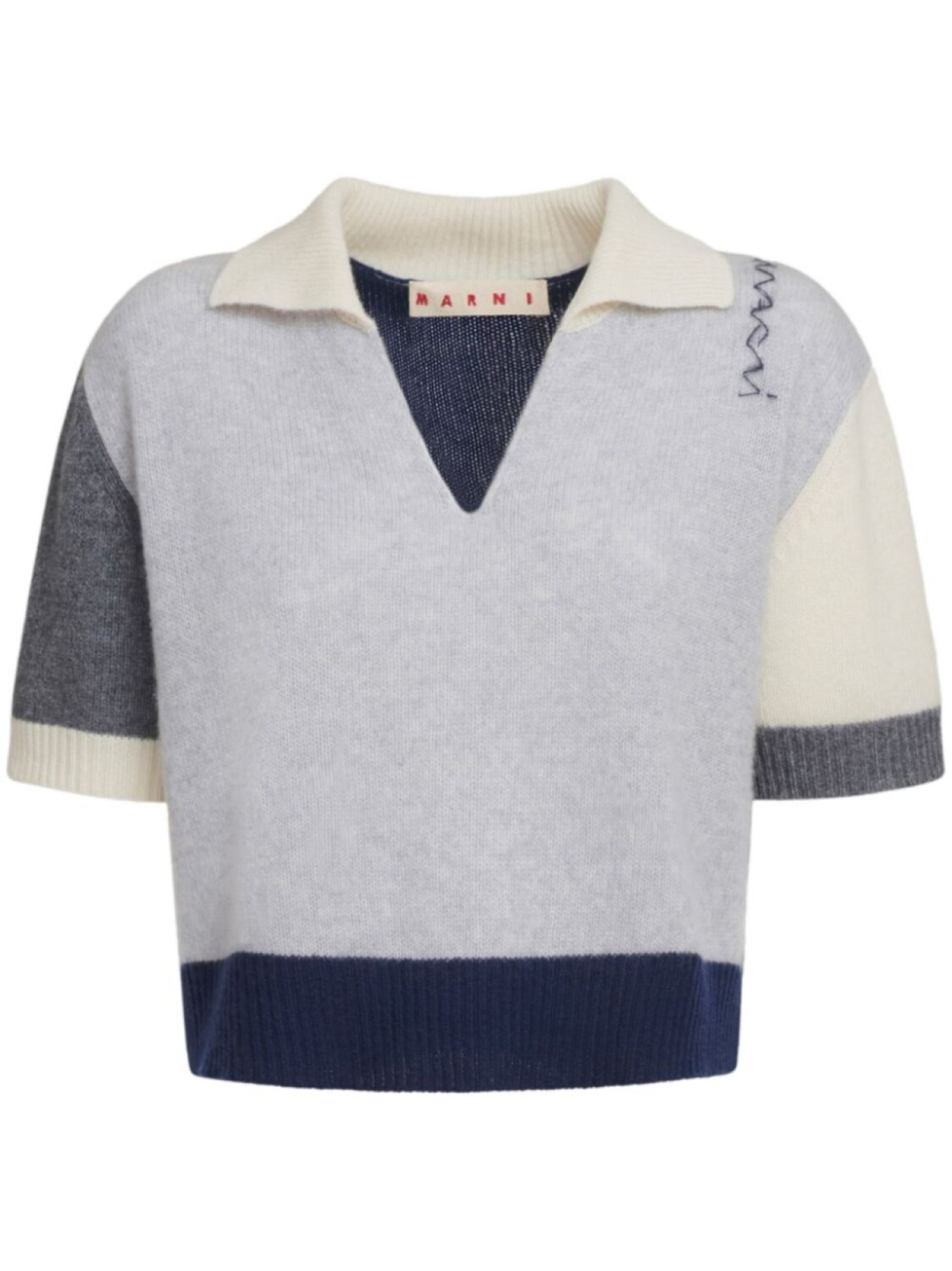 Футболка в рубчик с V-образным вырезом Marni, серый
Футболка в рубчик с V-образным вырезом Marni, серый
