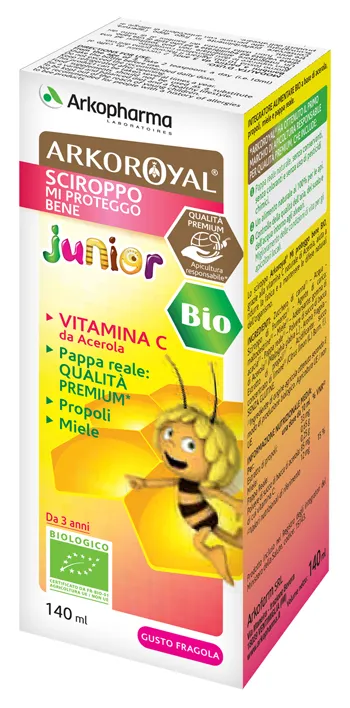 Arkopharma Arkoroyal Mi Proteggo Junior сироп для детей 140 мл Мед, маточное молочко и витамин С
Arkopharma Arkoroyal Mi Proteggo Junior сироп для детей 140 мл Мед, маточное молочко и витамин С