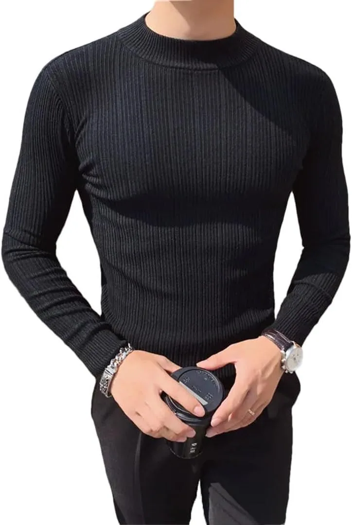 Мужской свитер-пуловер Korean Striped с полувысоким воротником
Мужской свитер-пуловер Korean Striped с полувысоким воротником