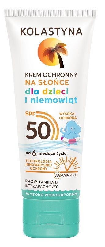 Kolastyna Sun SPF50 защитный крем с фильтром для детей, 75 ml
Kolastyna Sun SPF50 защитный крем с фильтром для детей, 75 ml
