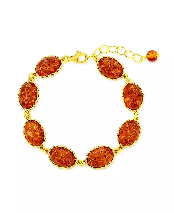Браслет из стерлингового серебра с овальными янтарными звеньями, позолоченный Caribbean Treasures, amber
Браслет из стерлингового серебра с овальными янтарными звеньями, позолоченный Caribbean Treasures, amber