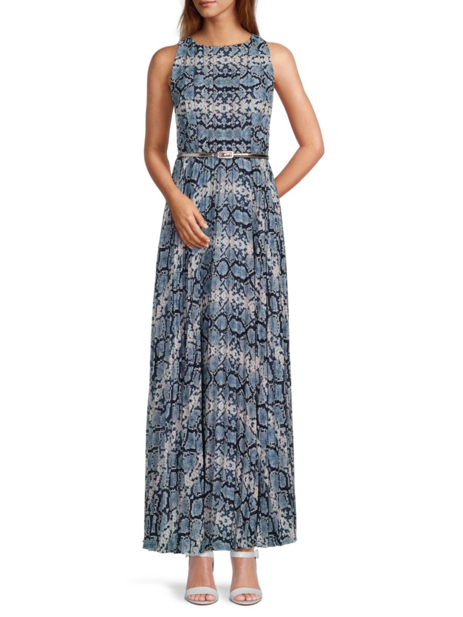 Платье макси с плиссированным принтом змеиной кожи Eliza J, цвет Cobalt
Платье макси с плиссированным принтом змеиной кожи Eliza J, цвет Cobalt
