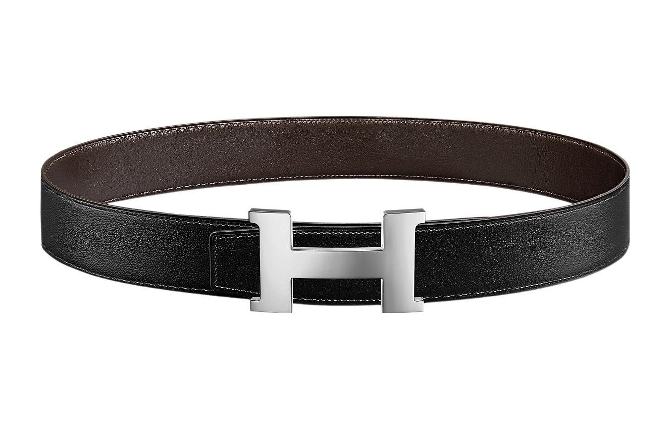 Минималистичный стиль Глянцевая серебряная пряжка Двусторонний кожаный ремень из телячьей кожи Того Мужской черный/эбеновый Ширина: 3,8 см HERMES
Минималистичный стиль Глянцевая серебряная пряжка Двусторонний кожаный ремень из телячьей кожи Того Мужской черный/эбеновый Ширина: 3,8 см HERMES