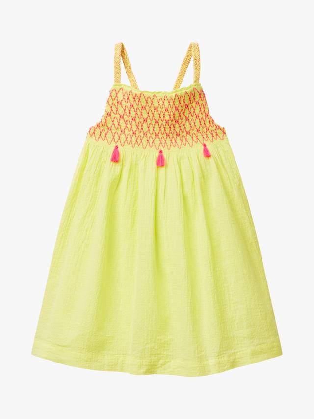 Детское хлопковое платье без рукавов с кружевом и кисточками Benetton, Lime
Детское хлопковое платье без рукавов с кружевом и кисточками Benetton, Lime