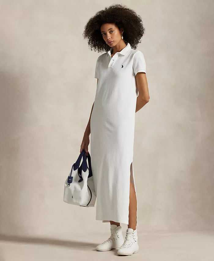 Женское хлопковое поло-платье с сетчатыми вставками Polo Ralph Lauren, белый
Женское хлопковое поло-платье с сетчатыми вставками Polo Ralph Lauren, белый