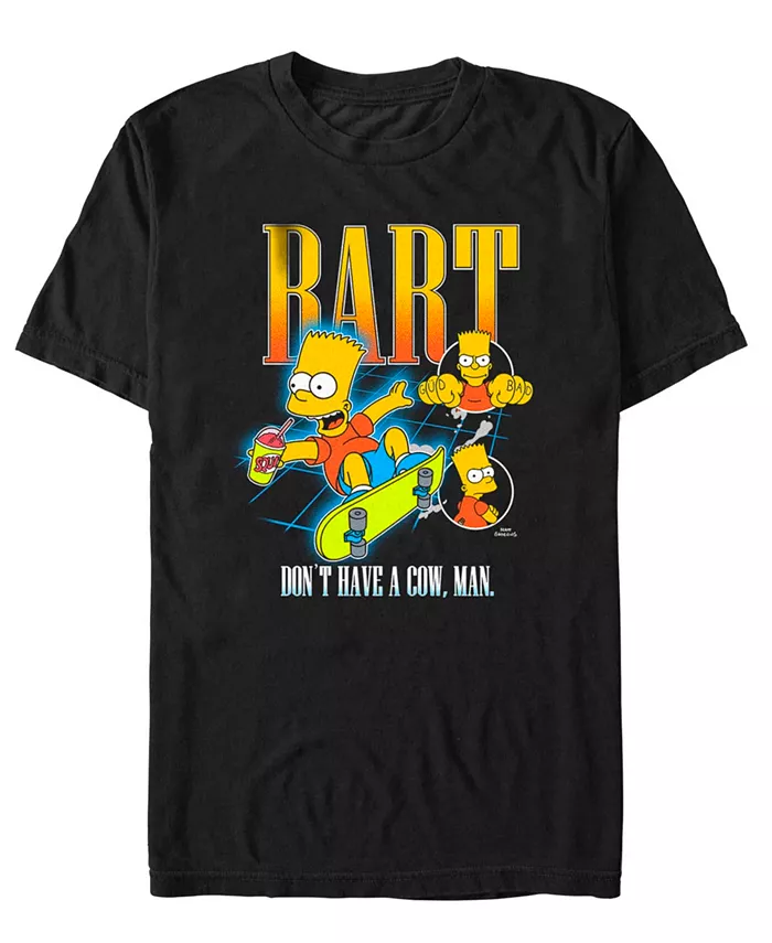 Мужская футболка с коротким рукавом Bart Flying The Simpsons, черный 
Мужская футболка с коротким рукавом Bart Flying The Simpsons, черный