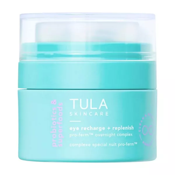 Ночной крем для кожи вокруг глаз Eye Recharge + Refill Pro-Ferm с бакучиолом и пептидами Tula Skincare
Ночной крем для кожи вокруг глаз Eye Recharge + Refill Pro-Ferm с бакучиолом и пептидами Tula Skincare