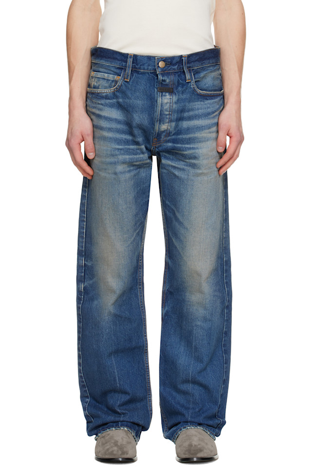 Fear Of God Синие прямые джинсы с пятью карманами
Fear Of God Синие прямые джинсы с пятью карманами