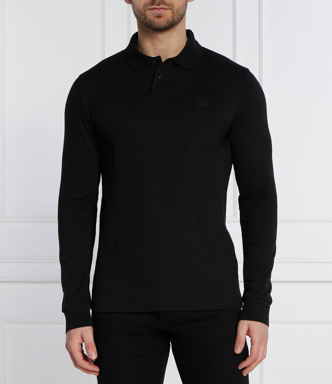 Поло BOSS ORANGE Passerby Slim Fit, черный 
Поло BOSS ORANGE Passerby Slim Fit, черный