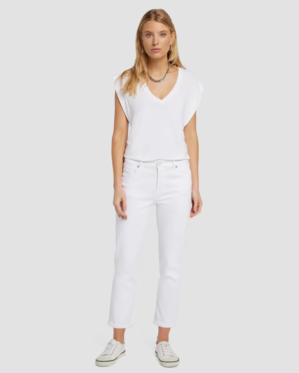 Женские джинсы-бойфренды Josefina средней посадки 7 For all mankind, белый
Женские джинсы-бойфренды Josefina средней посадки 7 For all mankind, белый