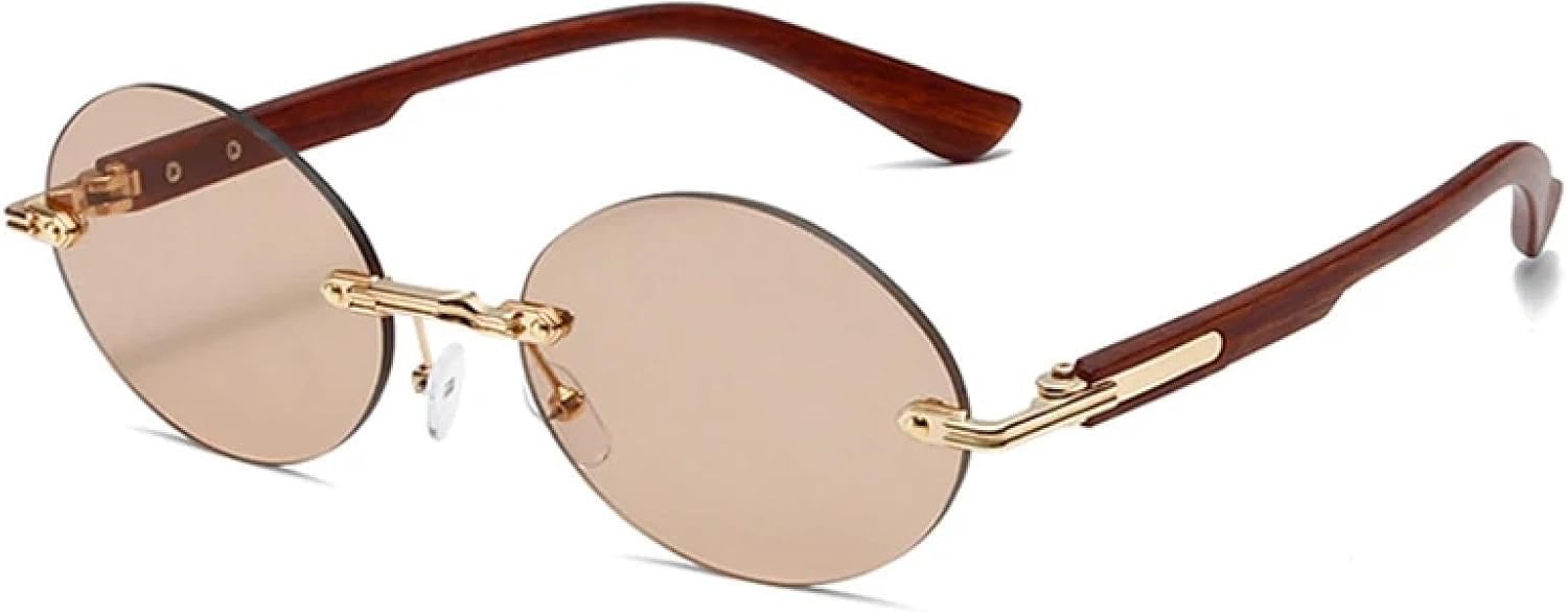 Популярные модные овальные солнцезащитные очки для женщин в стиле ретро, без оправы, с прозрачными линзами с градиентом цвета океана, защита от УФ-излучения UV400 для мужчин HHZZYVY, Golden Champagne
Популярные модные овальные солнцезащитные очки для женщин в стиле ретро, без оправы, с прозрачными линзами с градиентом цвета океана, защита от УФ-излучения UV400 для мужчин HHZZYVY, Golden Champagne