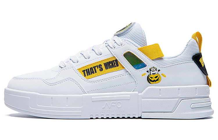 361° Низкие противоскользящие износостойкие кроссовки для скейтбординга MINIONS x NFO, белые, желтые
361° Низкие противоскользящие износостойкие кроссовки для скейтбординга MINIONS x NFO, белые, желтые